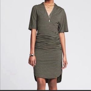 Banana Republic Striped Faux Wrap Sheath Dress